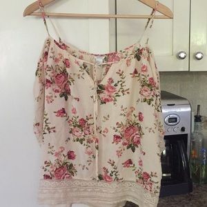Forever 21 lightweight floral off the shoulder top
